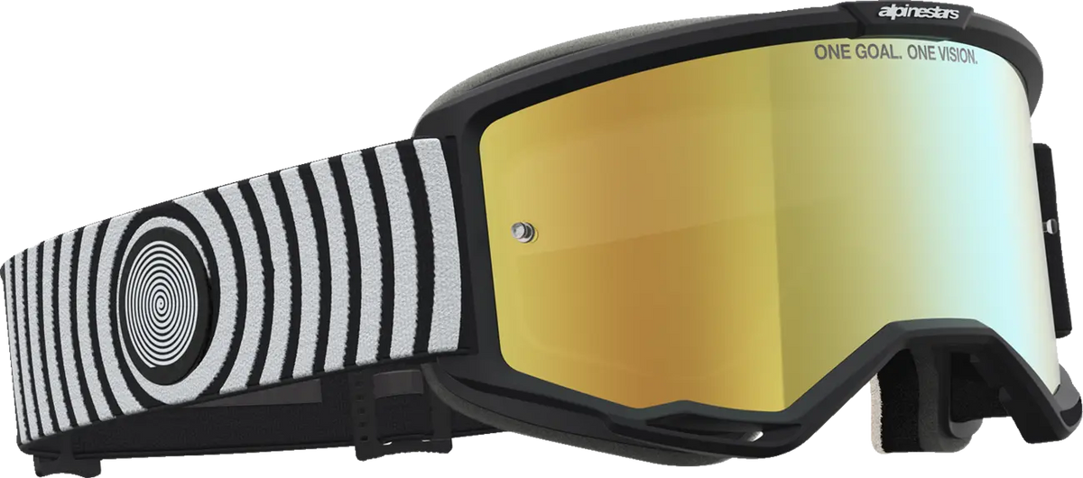 Alpinestars Vision 5 Hone Goggles Black White Mirror Mirror-Gold