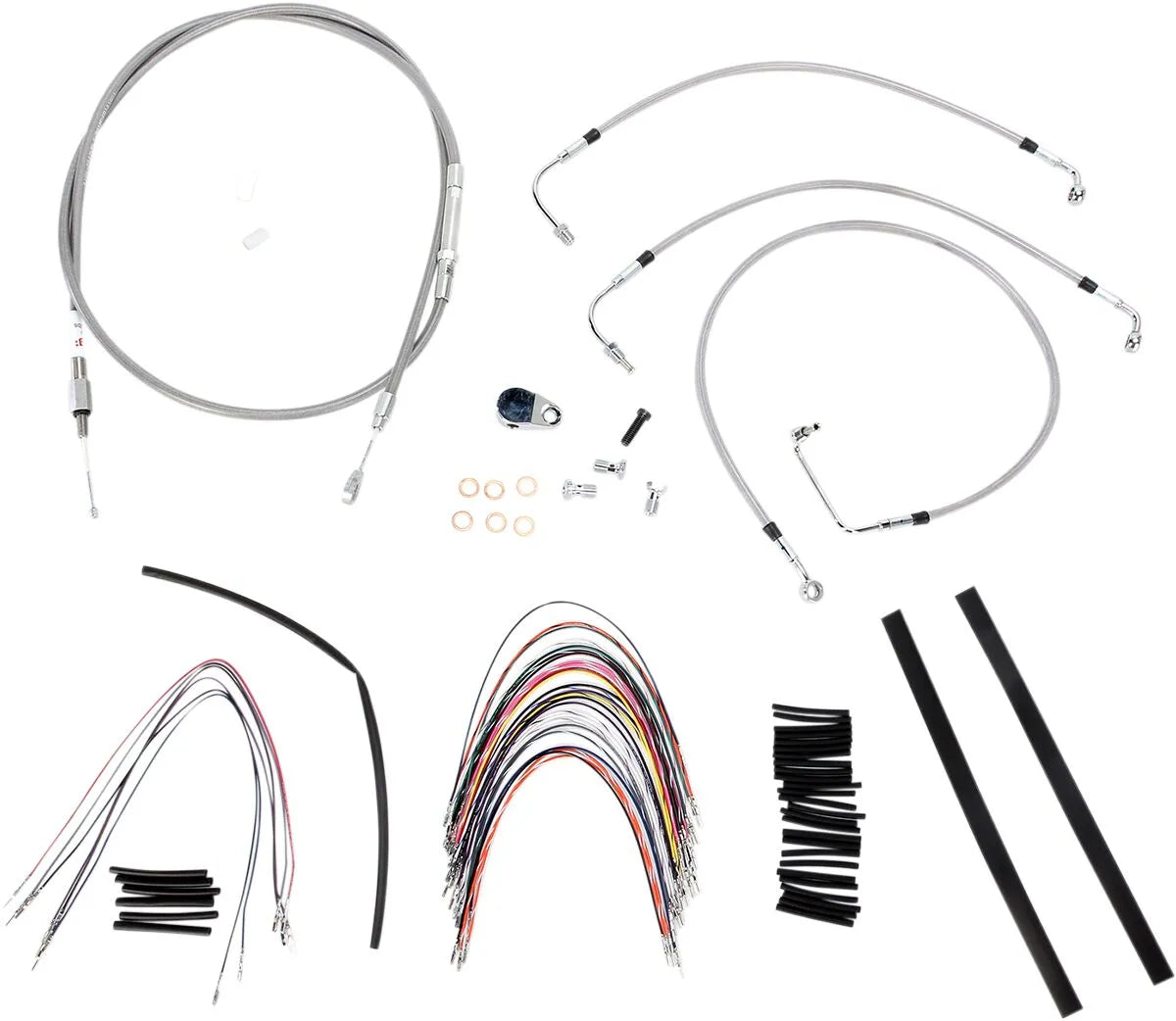 BURLY BRAND Stainless Braided Cable/Line Kit for Ape Hangers