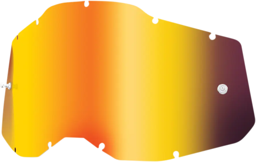 100% Accuri 2/Racecraft 2/Strata 2 Mirrored Red Goggle Lens