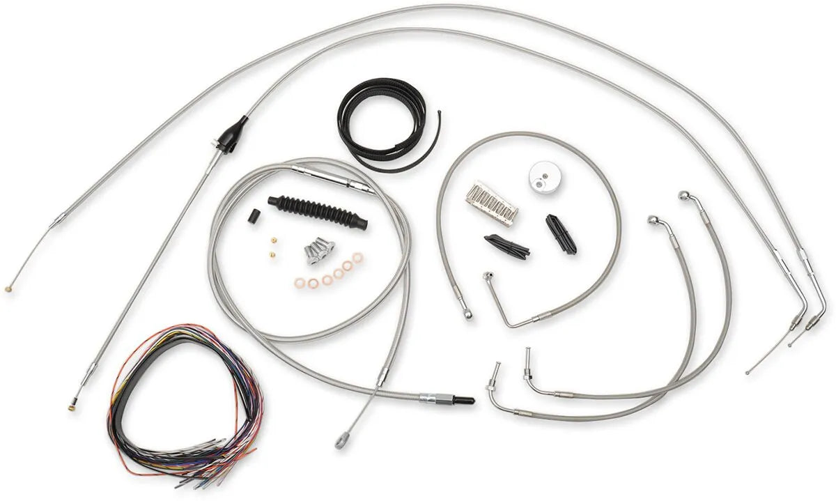 LA CHOPPERS Stainless Braided Cable/Brake Line Kit for 18"-20"