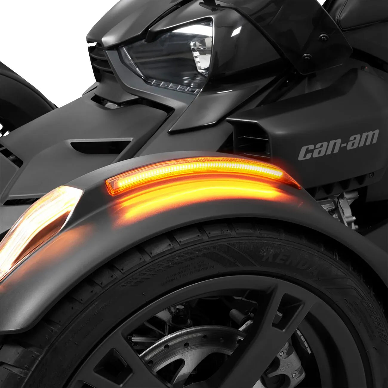 Show Chrome Slayer Front Fender Led Light