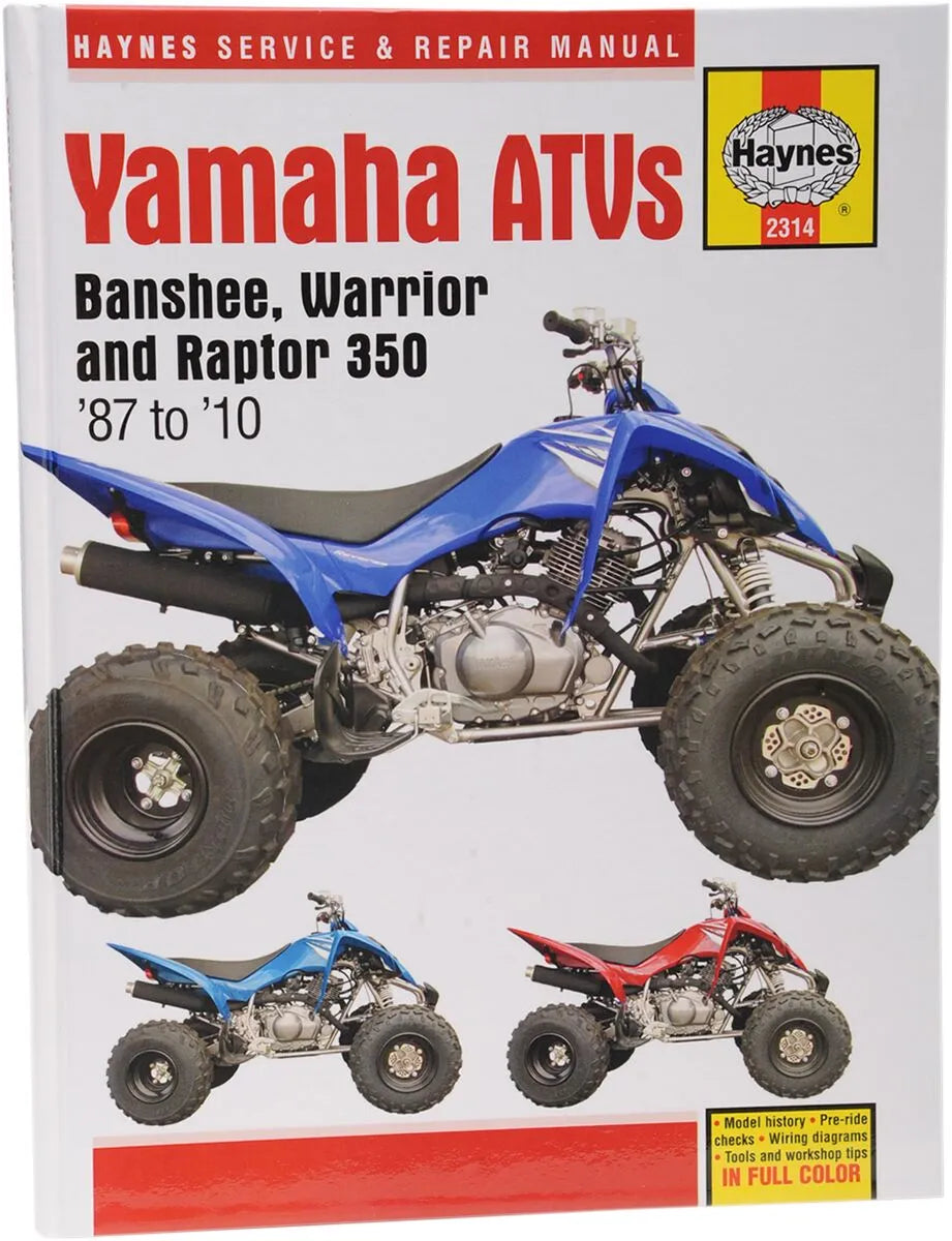 Haynes Service & Repair Manual for Yamaha YFZ 350 YFM 350