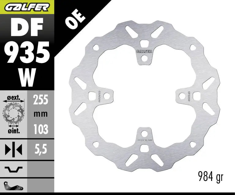 Tarcza Hamulcowa Galfer Fixed Wave Do Motocykli - Tył