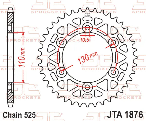 Jt Sprockets RaceLite Aluminum Sprocket for Rear