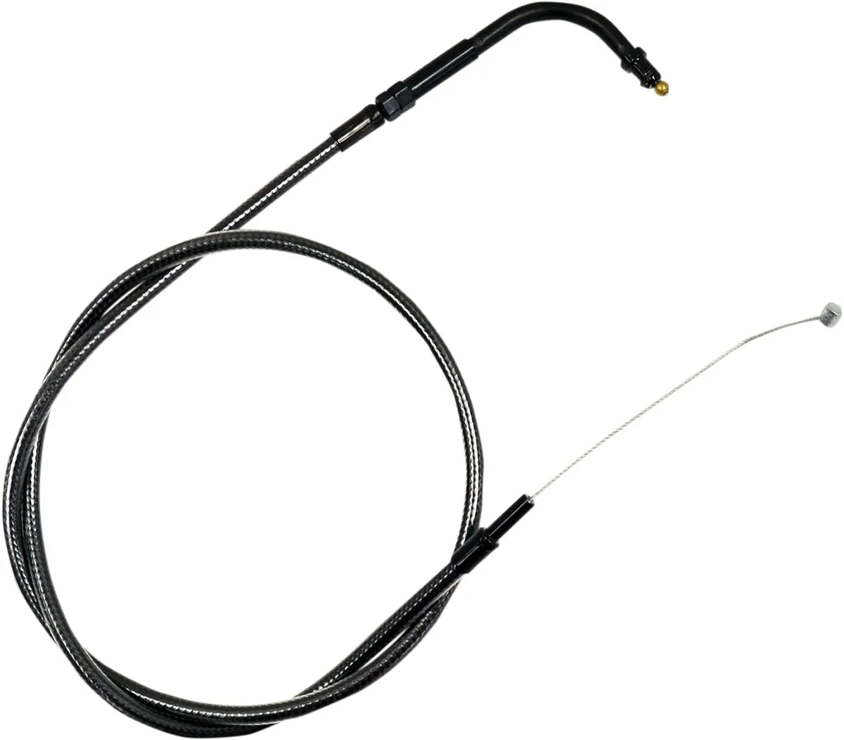 La Choppers Midnight Braided Throttle Cable for 12"-14" Ape