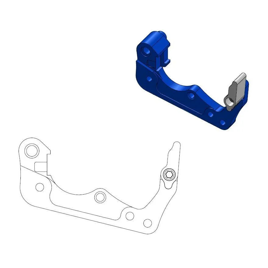 Moto-master Relocation Bracket For Oem Caliper