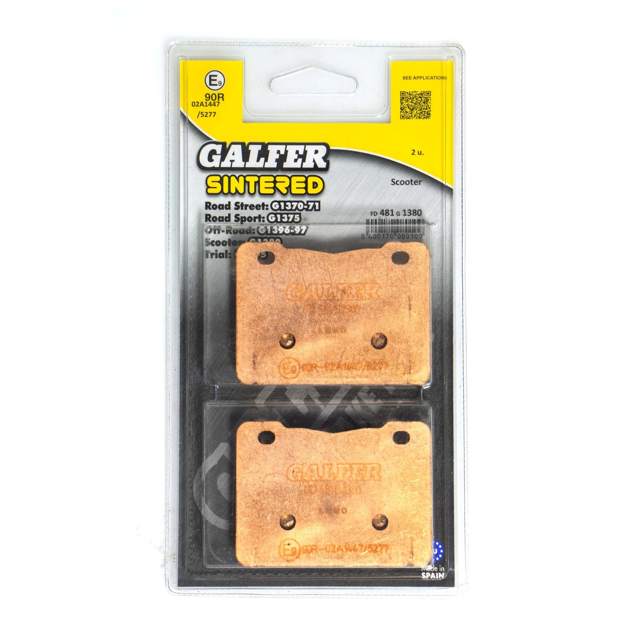 Galfer Hh Sintered Brake Pads For Motorcycle - Front