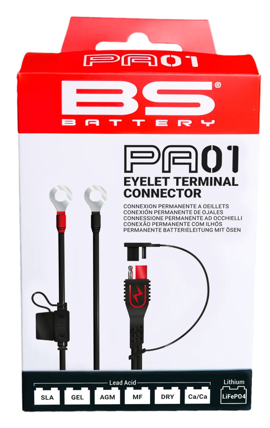 Bs Battery PA-01 Fused Eyelet Connector Black M6 24.00" Wire