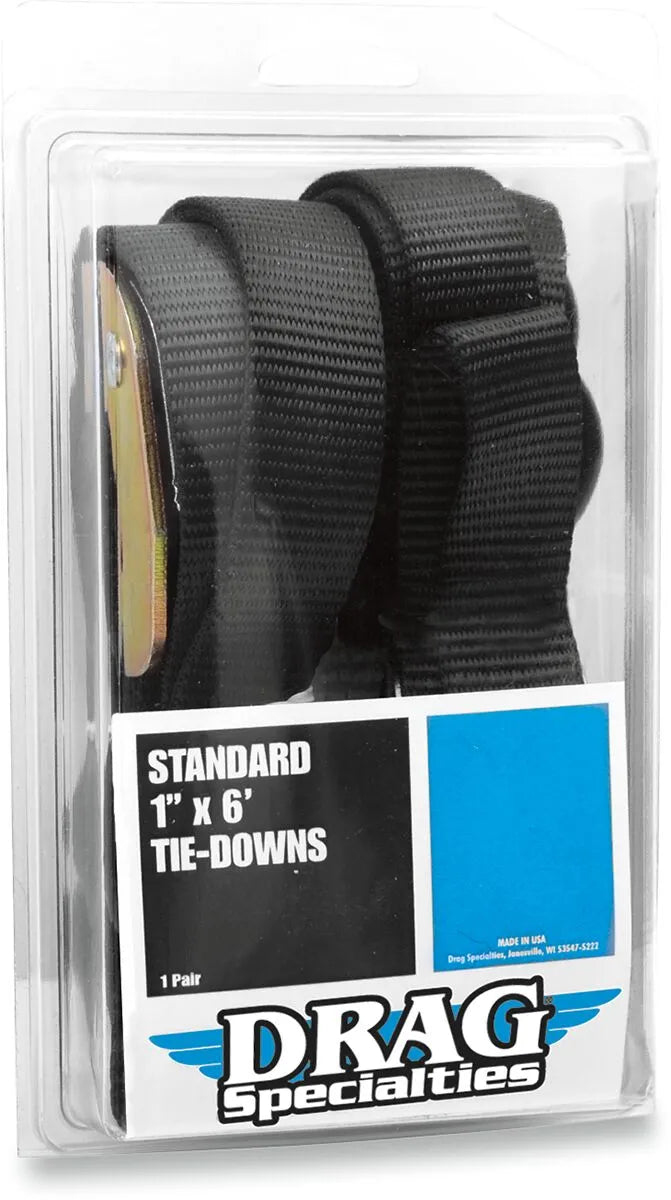 Drag Specialties 1" Standard Tie-downs With Vinyl Hooks