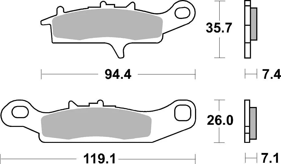 Sbs Si Offroad Spiekane Klocki Hamulcowe - Przód