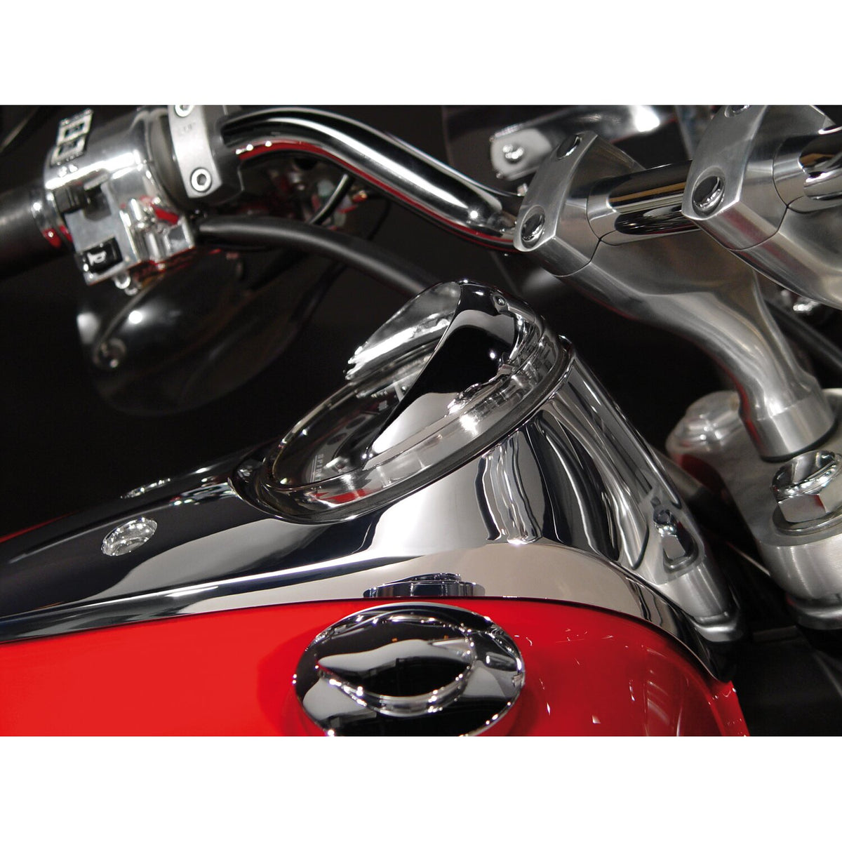 National Cycle cast speedometer visor chrome