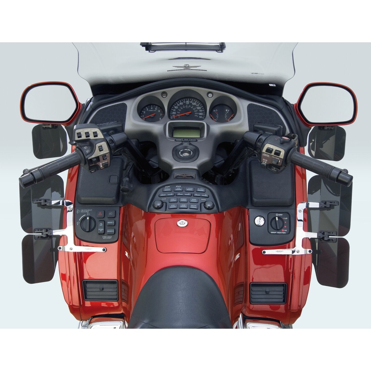National Cycle mirror mount wing deflectors dark tint