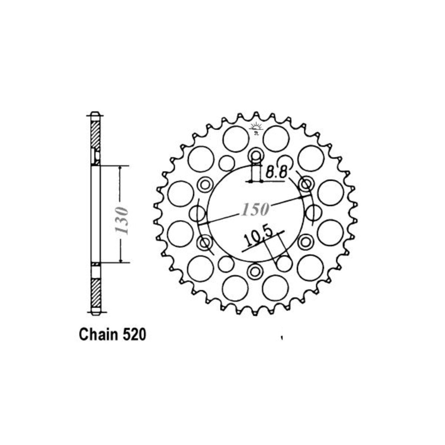JT Sprockets Rear Sprocket 245/305.43