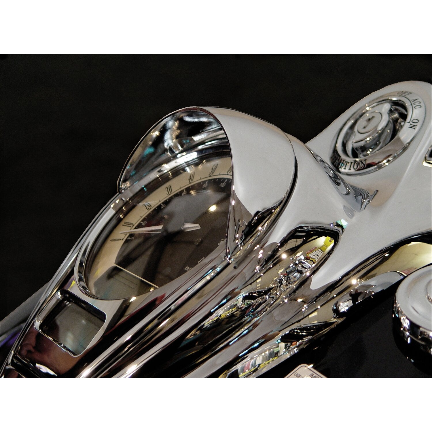 National Cycle cast speedometer visor chrome