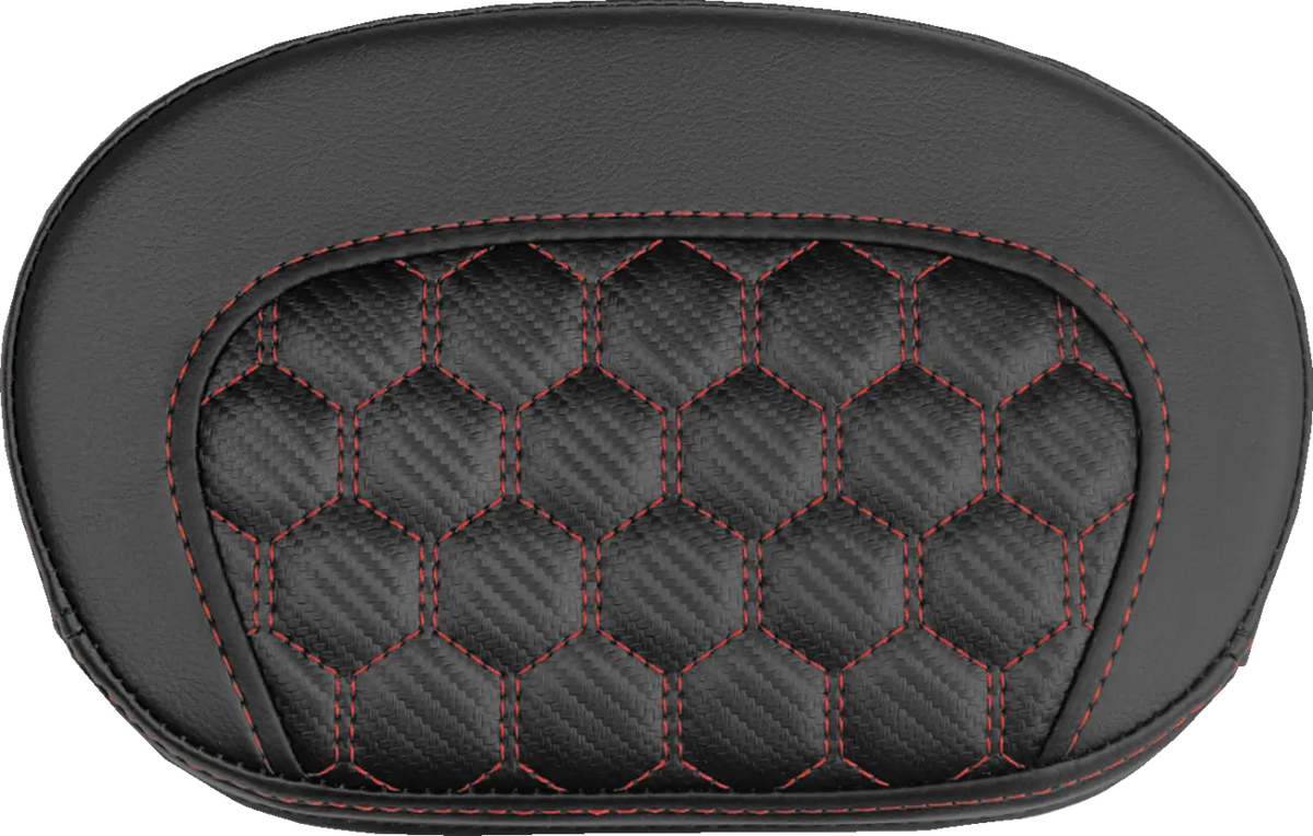 Saddlemen Mini Contour Sissy Bar Pad Red Stitch for H-D Touring