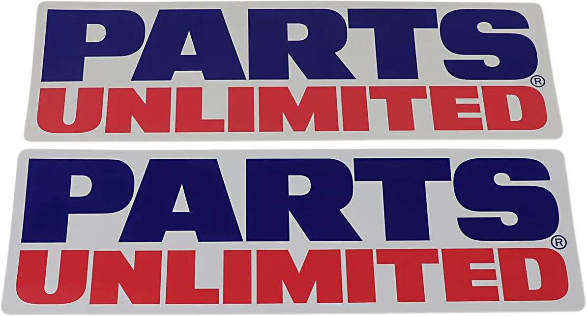 Parts Unlimited Trailer Decal Red Blue Logo