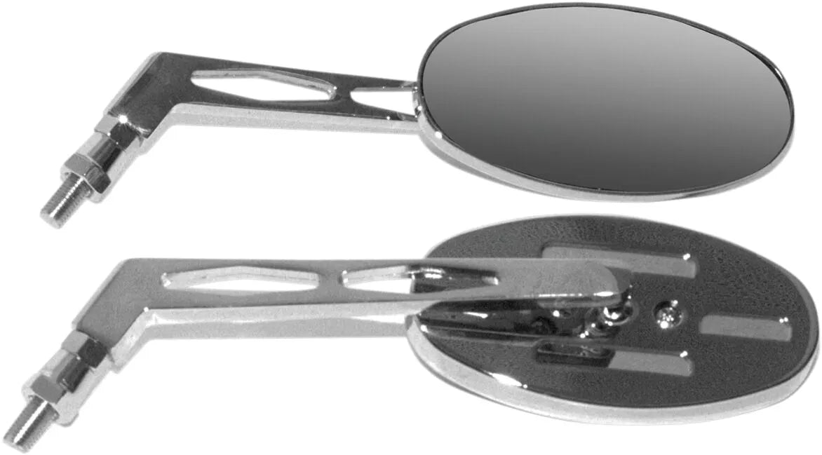 Emgo Billet Mirror - Chrome, Tall Stem
