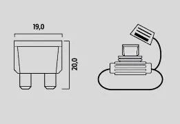 Flosser 1 Amp Standard Plug-in Fuses