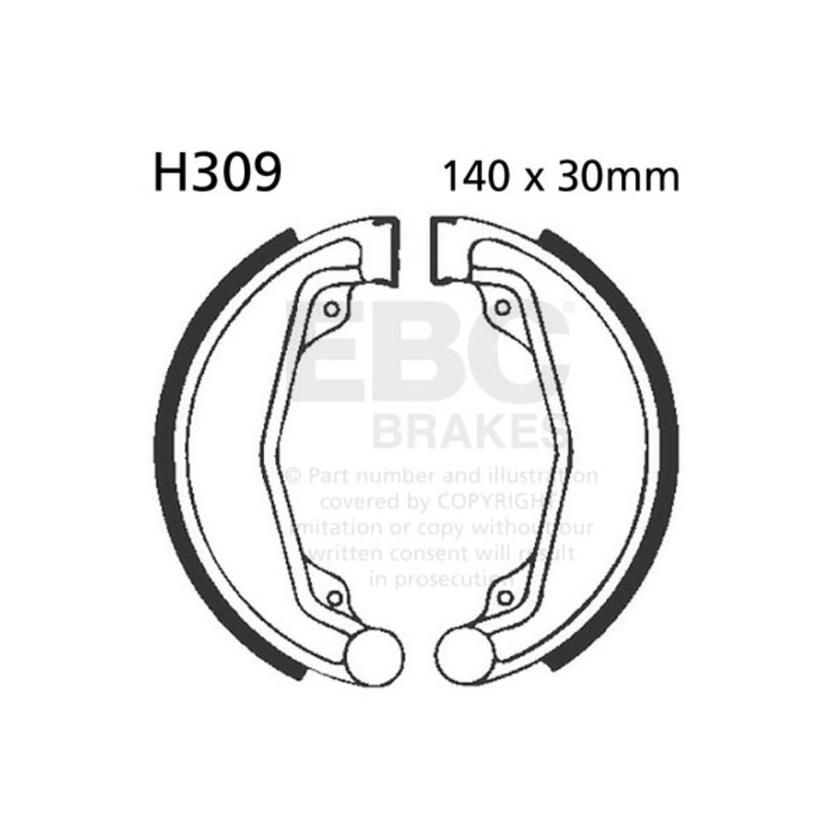 EBC plain brake shoes