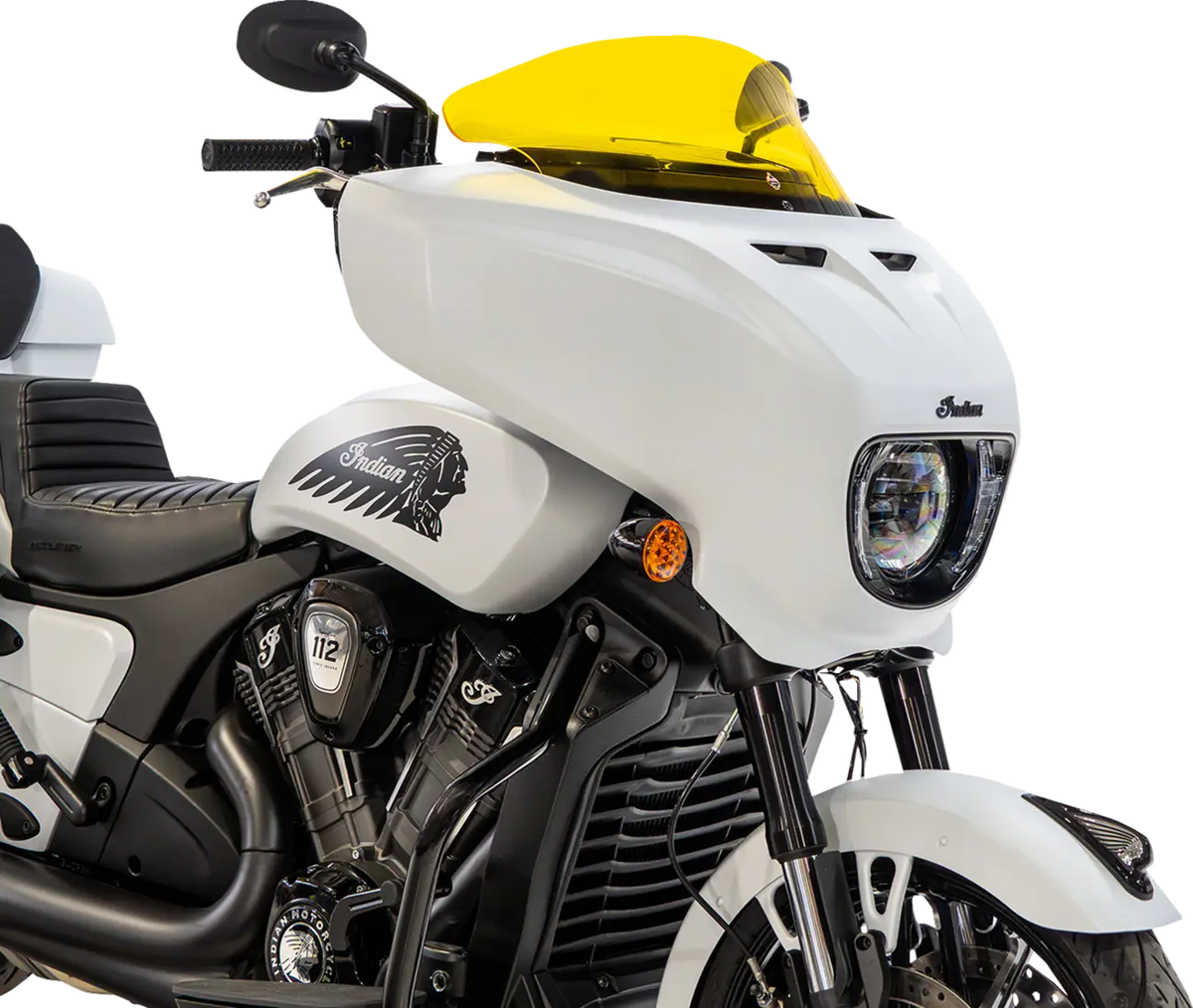 Klock Werks Kolor Flare Windshield 9" Yellow for Chieftain