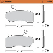 Moto-master Roadpro Sinter Brake Pad Rear - Rear