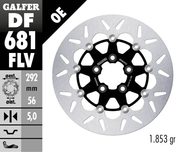 Galfer Floating Round Brake Rotor For Motorcycles - Rear