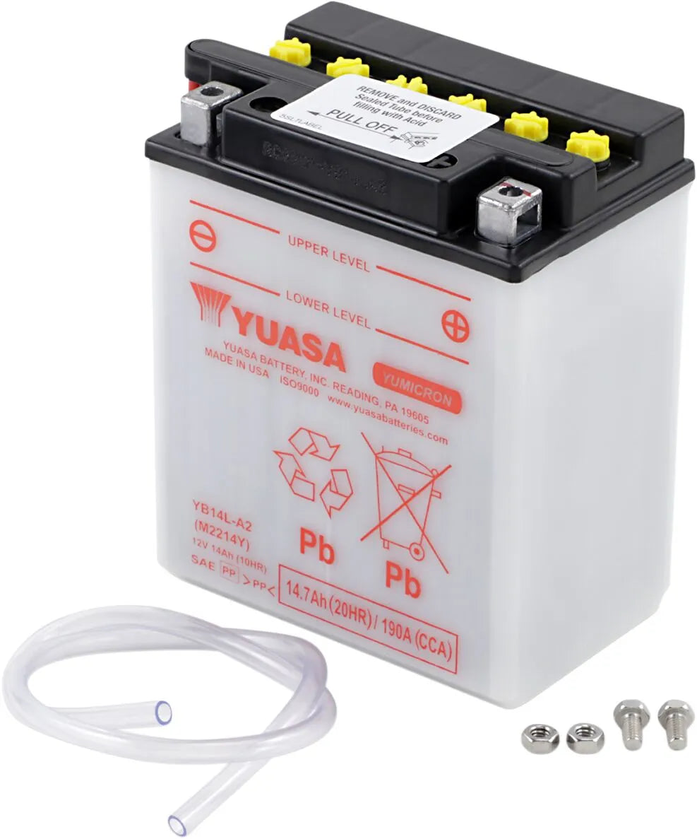Yuasa Yumicron YB14L-A2 Battery for Kawasaki Suzuki Arctic CAT