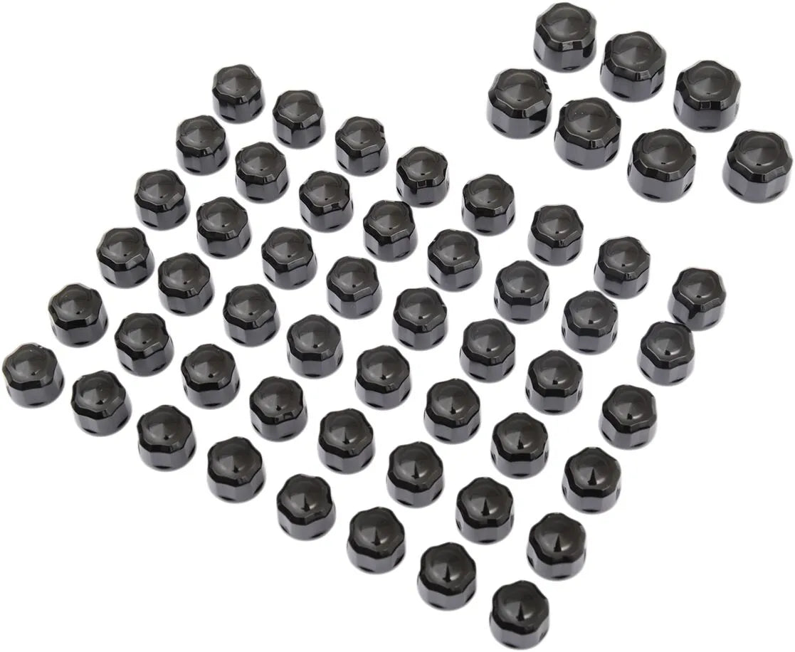 Ciro Crown Engine Bolt Cover Caps Black