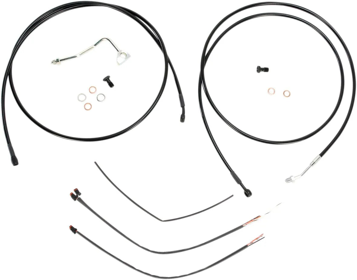 Burly Brand Complete Handlebar Cable/Line Kit for Ape Hangers