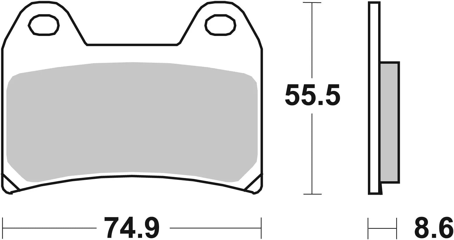 SBS DS Racing Dual Sintered Klocki Hamulcowe - Przód