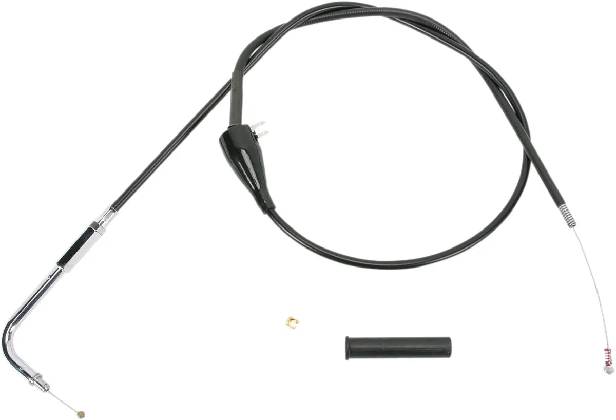 Drag Specialties Black Vinyl Idle Cable for Mikuni Carbs