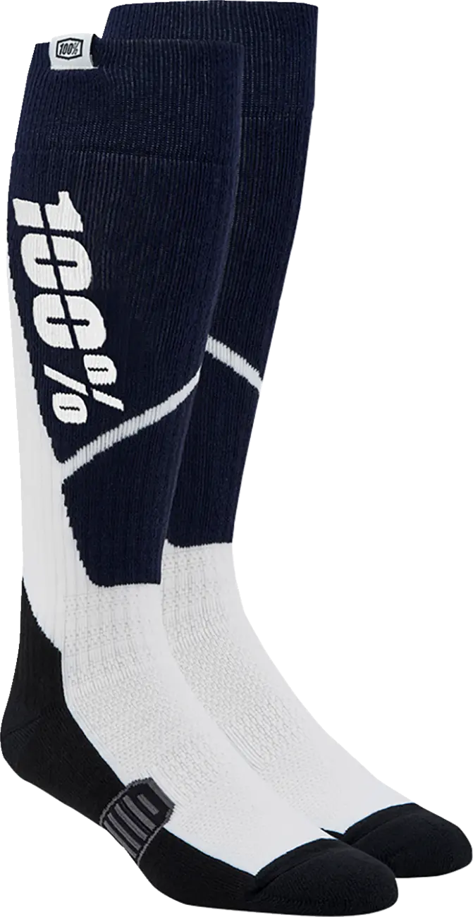 100% Torque Comfort Moto Socks Navy/White