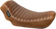 Le Pera Streaker Solo Seat - Brown Vinyl - For Harley Davidson