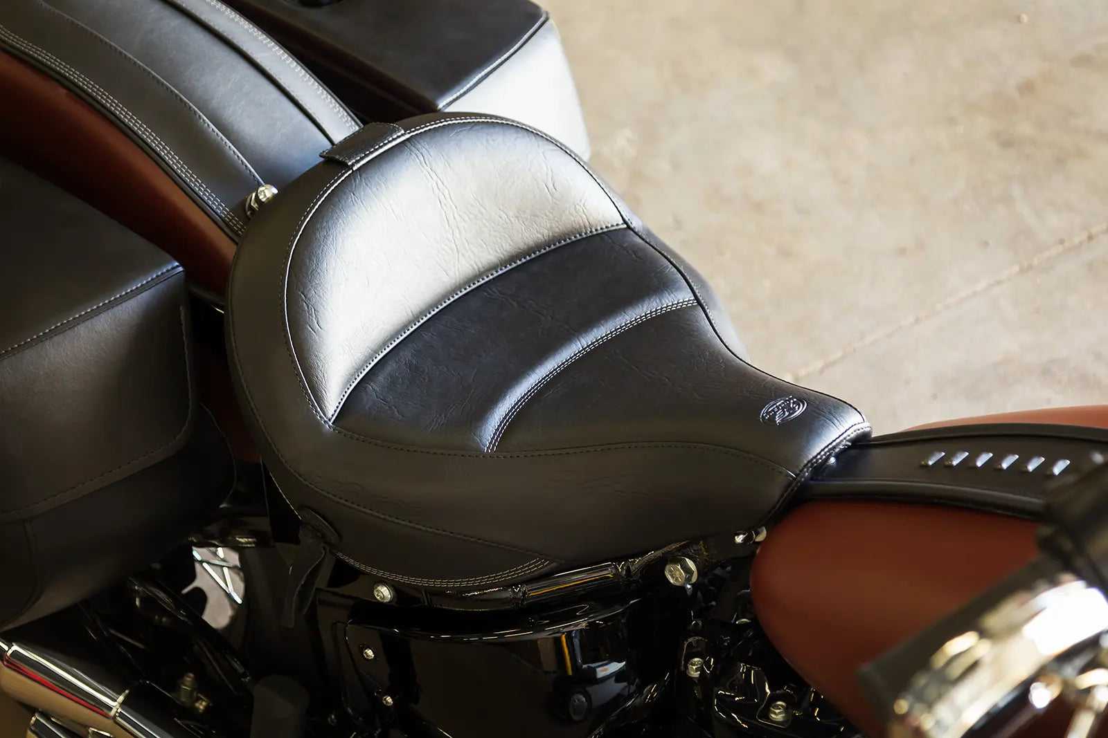 Mustang Mx Tour Solo Seat - For Harley Davidson