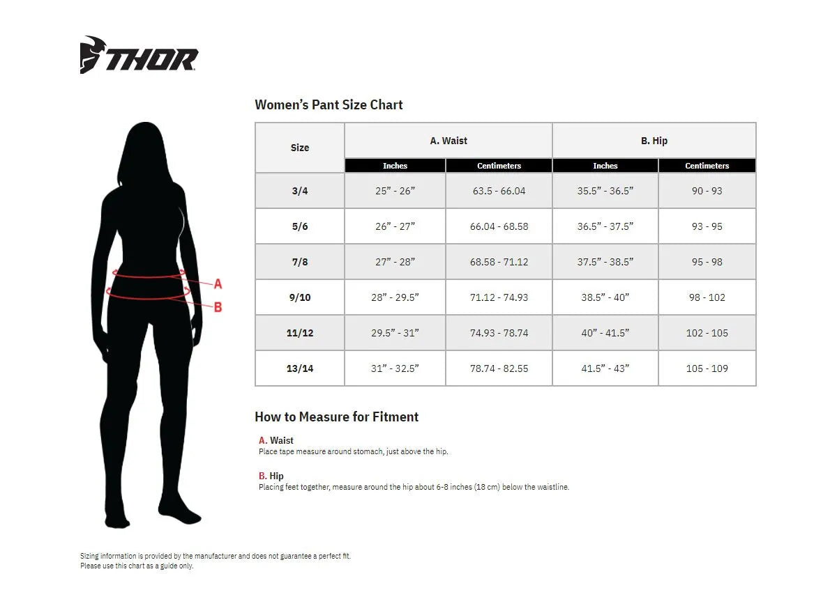 Thor Women's Prime Blaze Pants - Black/Blue/Vintage White