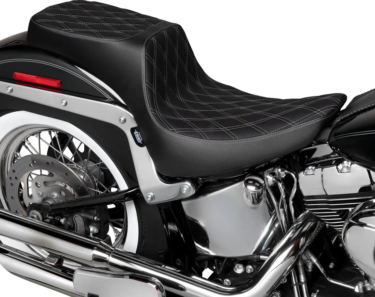 Drag Specialties Performance Predator 2-up Seat - For Harley Davidson
