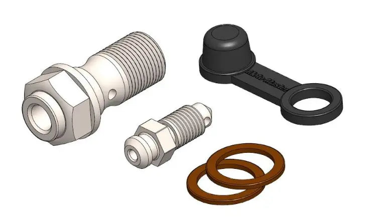 Moto-Master Banjo Bolt with Bleeder M10 x 1.00