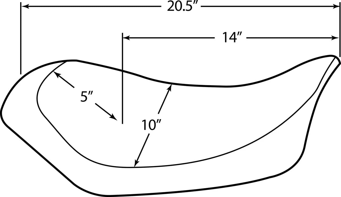 Drag Specialties Low Solo Seat - Black - For Harley Davidson