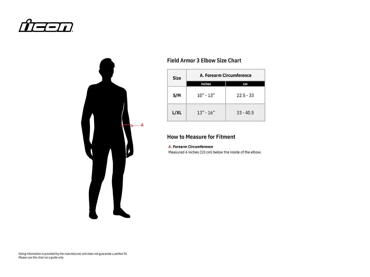 Icon Field Armor 3 Elbow Protectors Black
