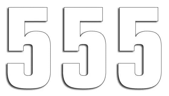 Blackbird Racing Number Plate Graphic - Two Number Series