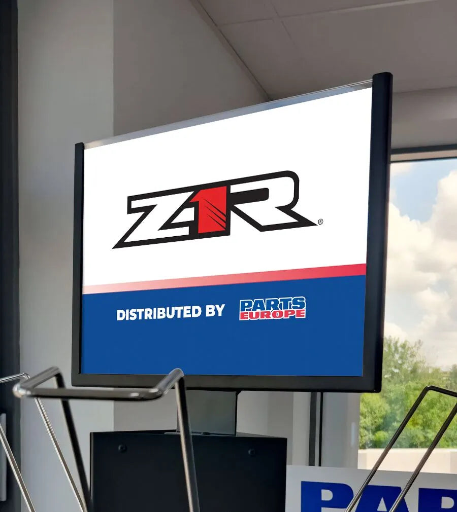 Parts Europe Promotion Helmet Display Header Z1R Logo