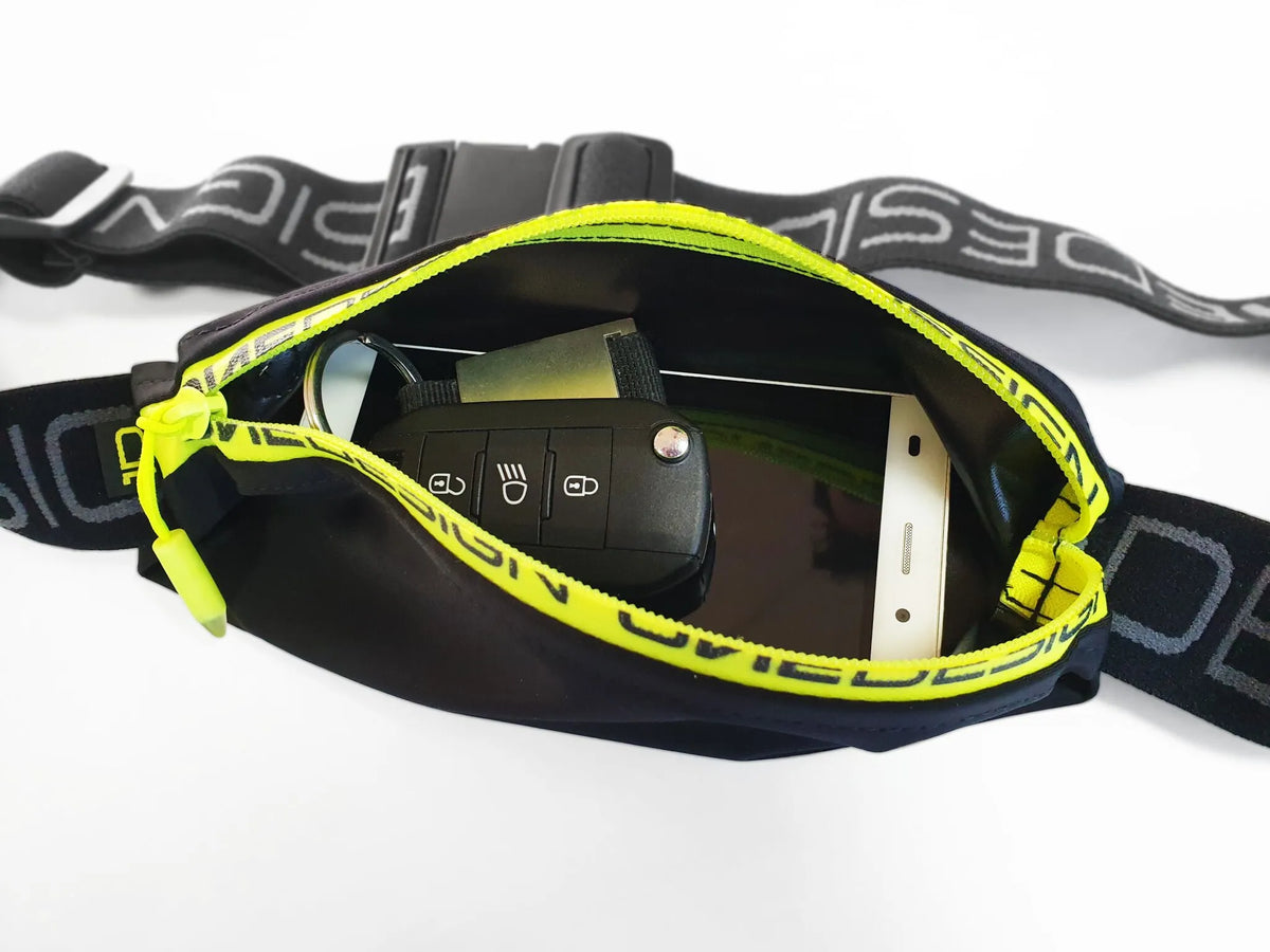 Onedesign Polyester Waterproof Belt Pouch - Black/Yellow - BP