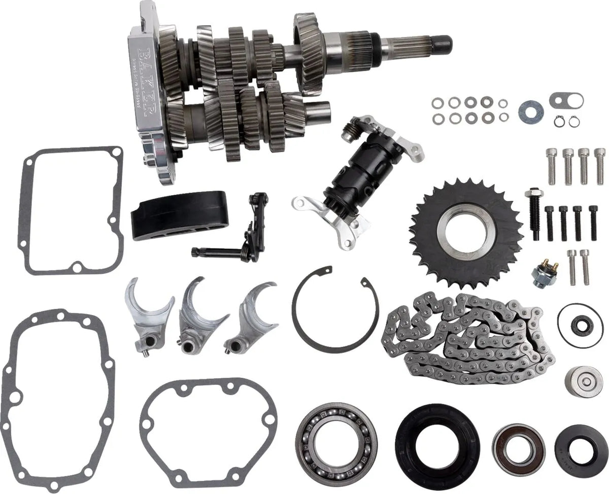 Baker Drivetrain 6-Speed Gear Polished 3.24:1 for HD Electra