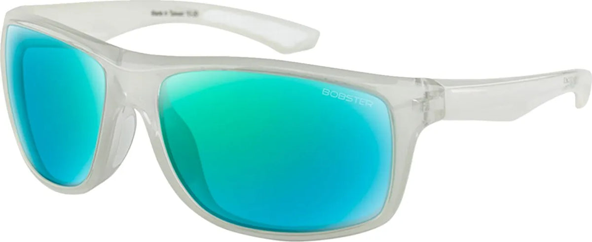Bobster Luna Sunglasses Crystal Pearl Green Lens