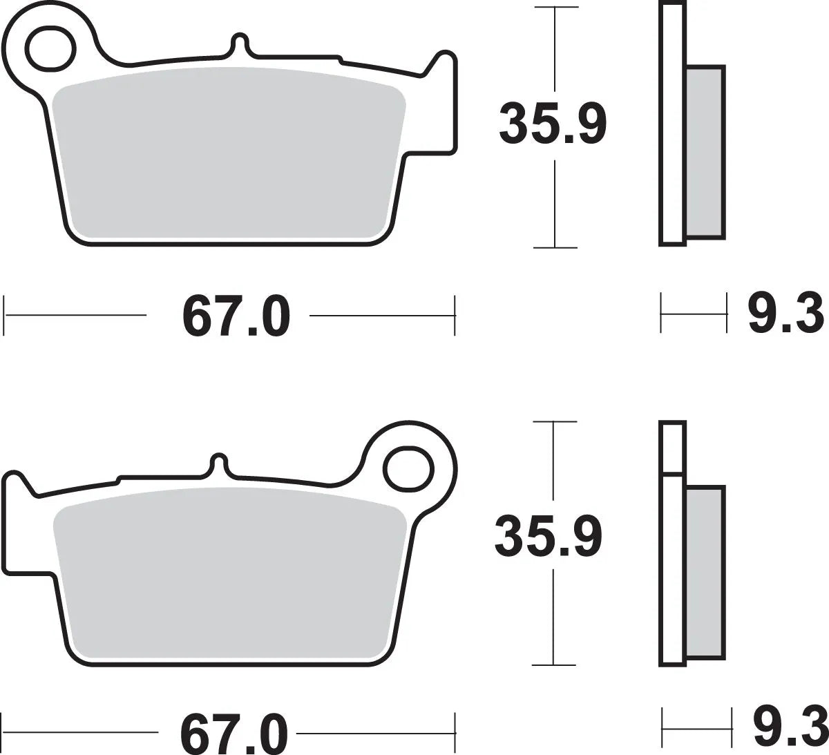 Sbs Si Offroad Spiekane Klocki Hamulcowe - Tył