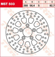 Tarcza Hamulcowa Stała Okrągła Trw Do 250-299mm - Tył