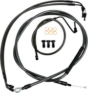 LA CHOPPERS Midnight Braided Handlebar Cable Kit