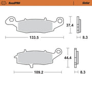 Moto-master Roadpro Sinter Brake Pad Rear - Rear