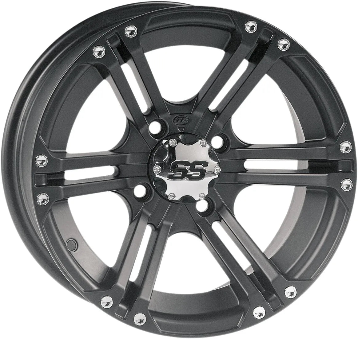Itp Ss212 Alloy Wheel - 12 Inch Black Matte