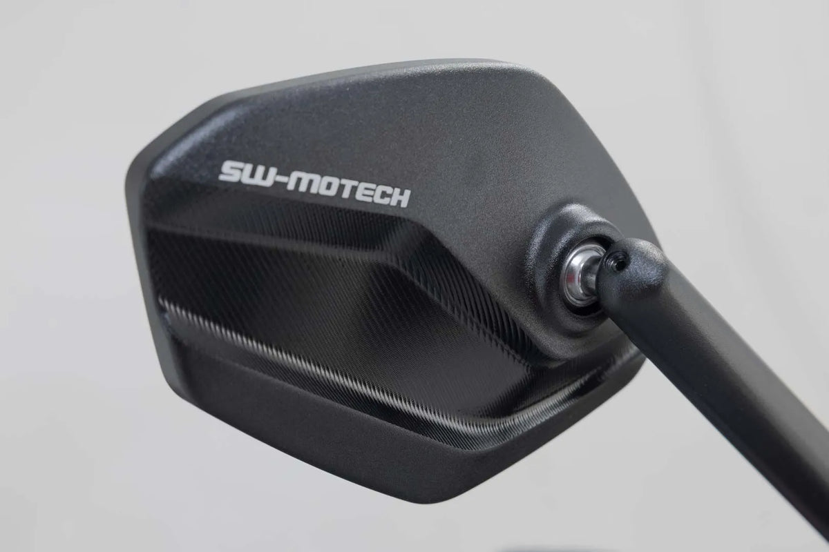 SW-Motech Sport Short Arm Mirror Set - Pair - Black - MIR.00.850.10201